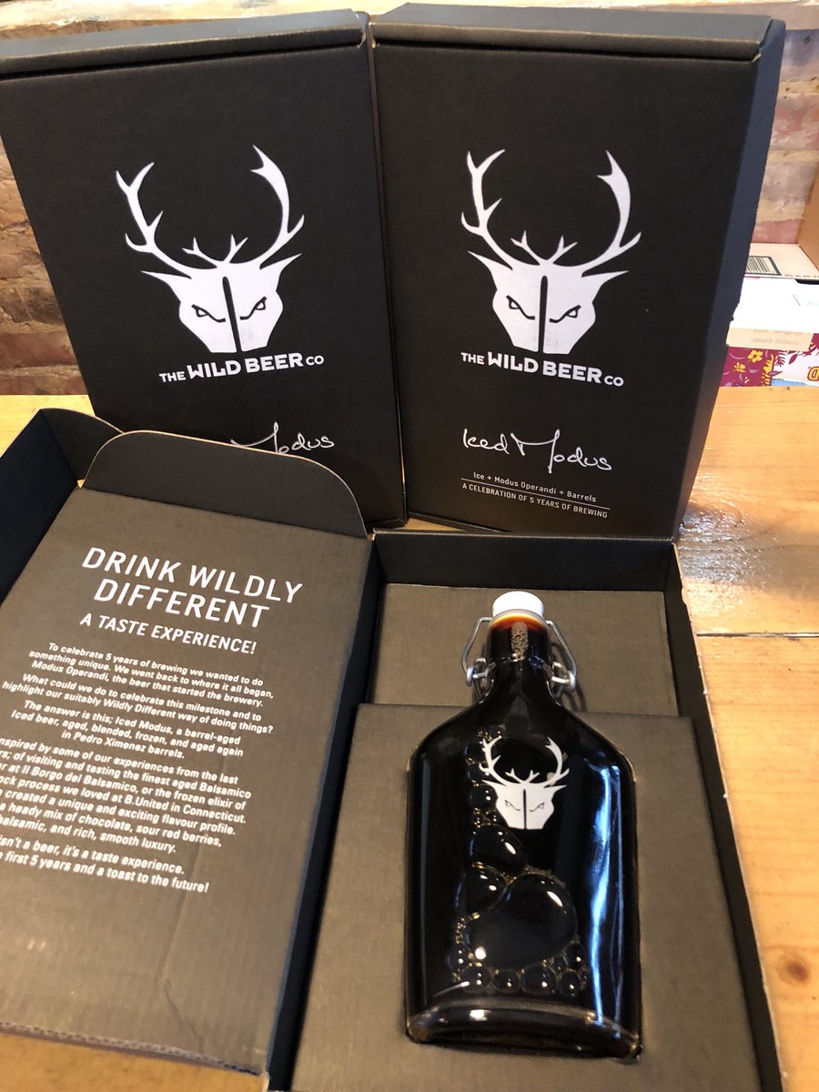 EpicureanThe's tweet photo. We are open today 12-6pm & look at what’s just landed in stock! #icedmodus from @WildBeerCo. Be quick as don’t think these will hang around #craftbeer #wildbeer #barrelaged #manchester #didsbury https://t.co/o49IaxfXAj