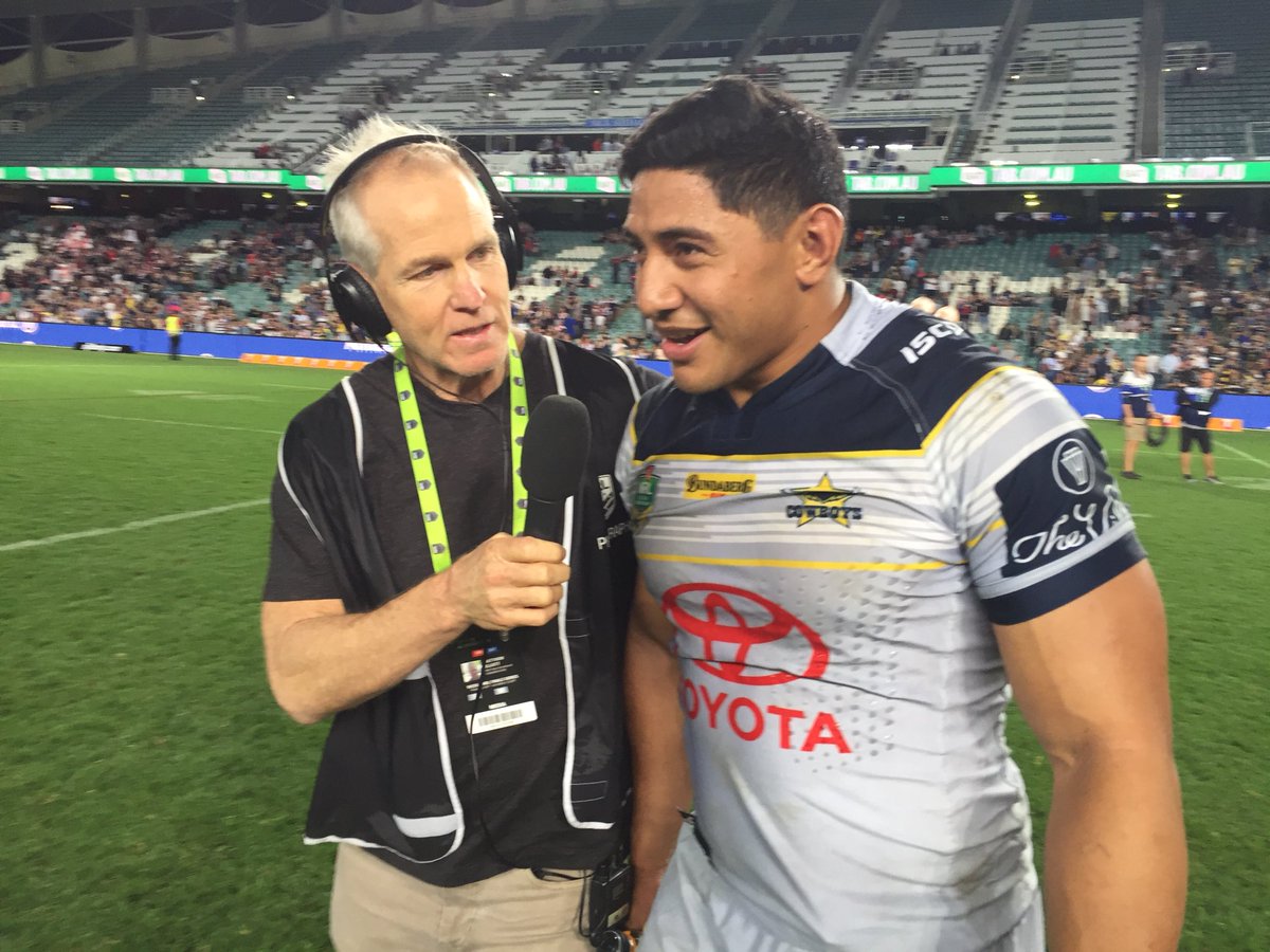 MediaMatesAU's tweet photo. .@matthew_mjames talks about why he thinks a career in the @NRL is the equivalent of completing a PhD. LISTEN: https://t.co/vi5LIptHU1 https://t.co/6ww3BcUoSN