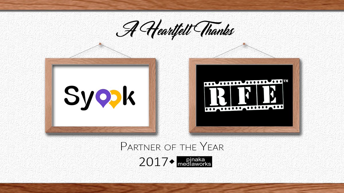 Official_RFE's tweet photo. A Heartfelt Thanks To #Syook
"Our Partner Of The Year 2017"
@Syookapp @Official_RFE @pinakamediawork
#ThankYou #Thanksgiving #Thanksgiving2017
#OperationsManagement #Automation #Web #CRM
#Business #Management #Growth #Customer #Relationship #Management #Tool #videocontent https://t.co/KTdg3rnSNB