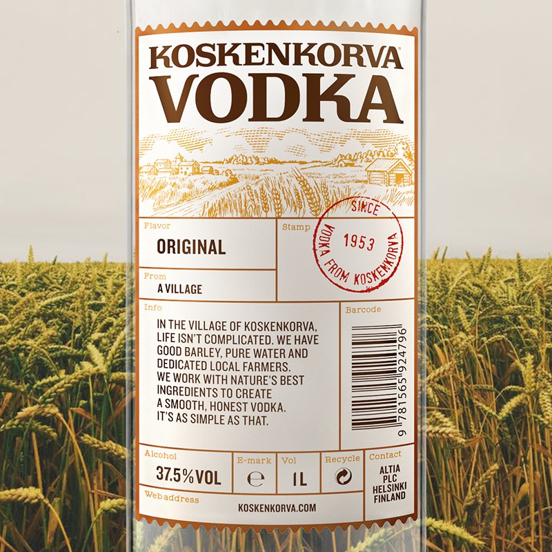 The recipe for the world’s purest vodka: Water. Barley. Farmers. Done.