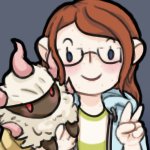 tabitini's tweet photo. been playing #pokefarm and hatched myself the cutest albino larvesta <3 https://t.co/YON75MC2Ee