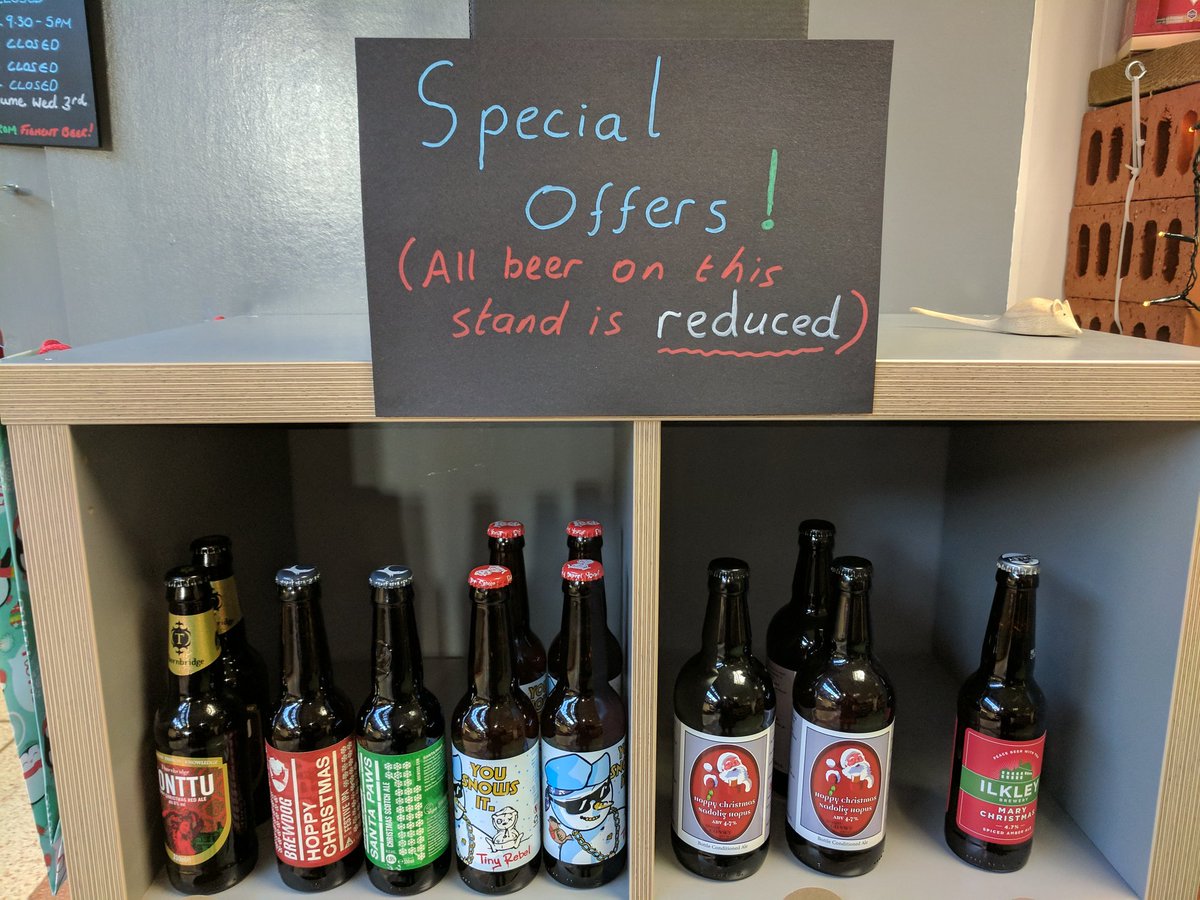 FigmentBeer's tweet photo. We're hoping you had a lovely Christmas. Now if you're wondering what to do today then come down and grab a bargain! Then you can impress your friends and family with some great beer on New Year's Eve and save too, a win-win. We're here 'til 5pm today, more bargains to follow. https://t.co/HQv875zus6
