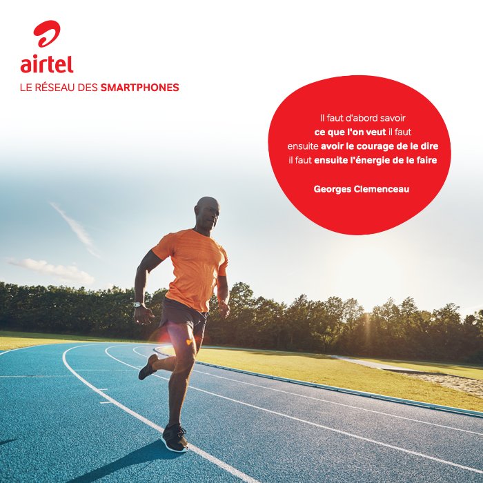 C'est avec cette belle citation très inspirante de Georges Clemenceau que nous vous souhaitons de passer une excellente journée. #Airtel #Tchad