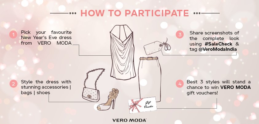 VeroModaIndia's tweet photo. Here's how you win! Follow the steps mentioned in the photo below.
Click on- https://t.co/3IHuGRGbMC to find your ideal look for New Year's Eve.
#SaleCheck @ContestsInIndia https://t.co/LuO20YcmBx