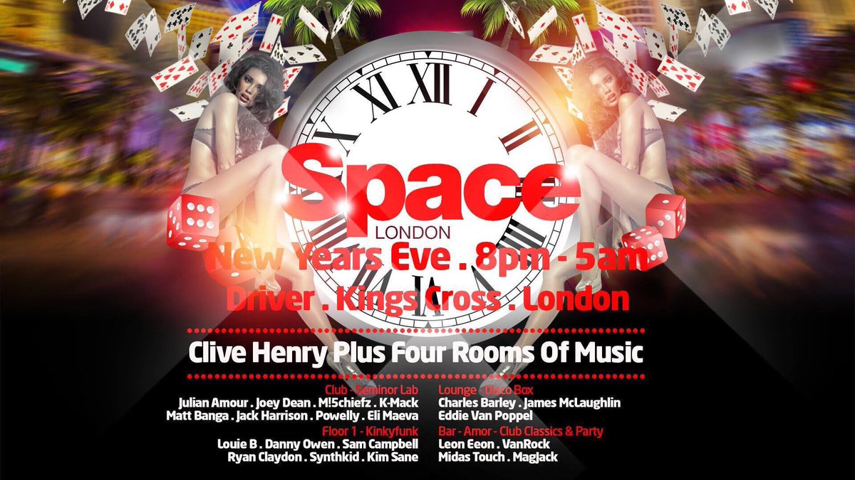 XmasLdn's tweet photo. 3 more sleeps 🎉🎈#SpaceLdn #SpaceLondon #HouseMusic #NewYearsEve #NYErave2k18 #London #CliveHenry #FamousParty #TheDriverLdn #Cocktails #Dancing #GlamAffair #DressUp #Raving #DJs 🎧🍾🖤 https://t.co/i2G1QZaT1B
