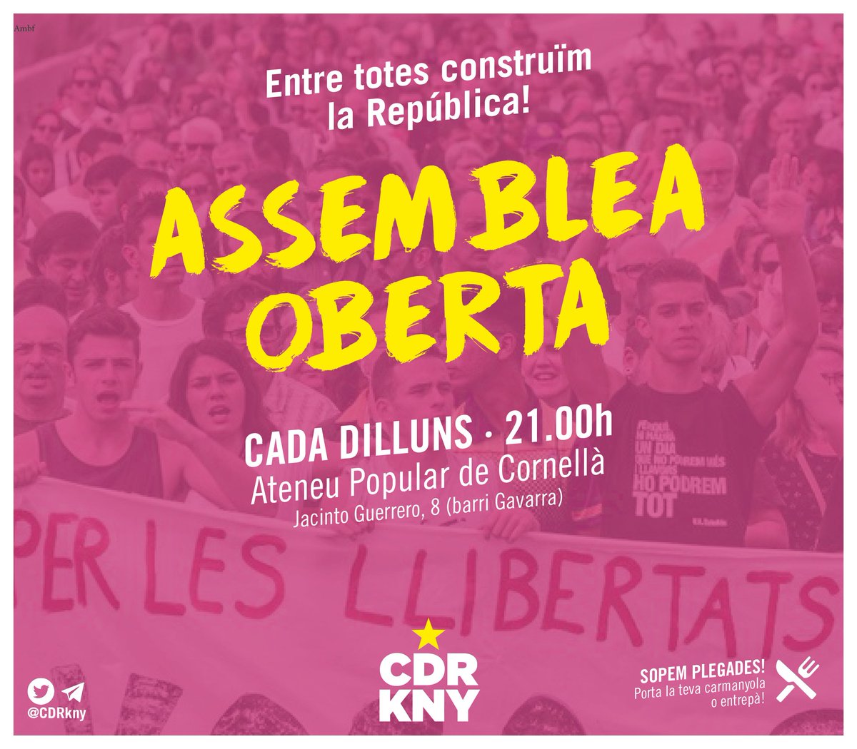 Entre totes construïm República! L'any s'acaba però al 2018 tornarem amb més força... A partir del 8 de gener, assemblea oberta cada dilluns a l'<a href="/ateneucornella/">Ateneu Popular KNY</a>!