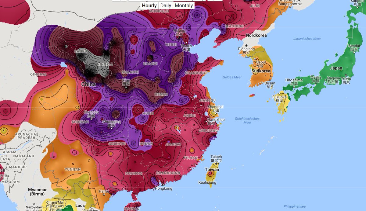 RT @tuzzi: 還有一個 Berkeley Earth 網站也可以看 pm 2.5 分佈圖，用濃度平均線分色顯示，看起來一目瞭然。 https://t.co/uSdulQudRs https://t.co/D1rBvzi6Df 1
