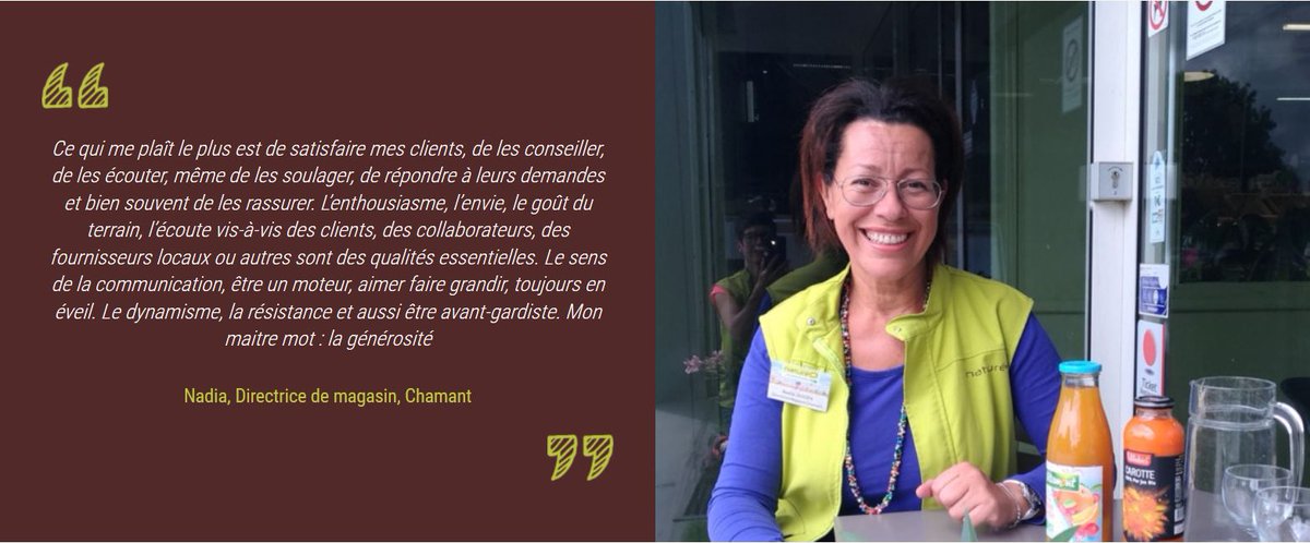 [CARRIÈRES CHEZ NATUREO]
Rencontrez Nadia, Directrice de Magasin chez #naturéO, qui nous parle de sa vision du métier. De nombreuses ouvertures magasins sont prévues pour 2018. Bientôt des opportunités à saisir ! Découvrez tous nos métiers >> natureo-bio.fr/recrutement/ #Recrutement