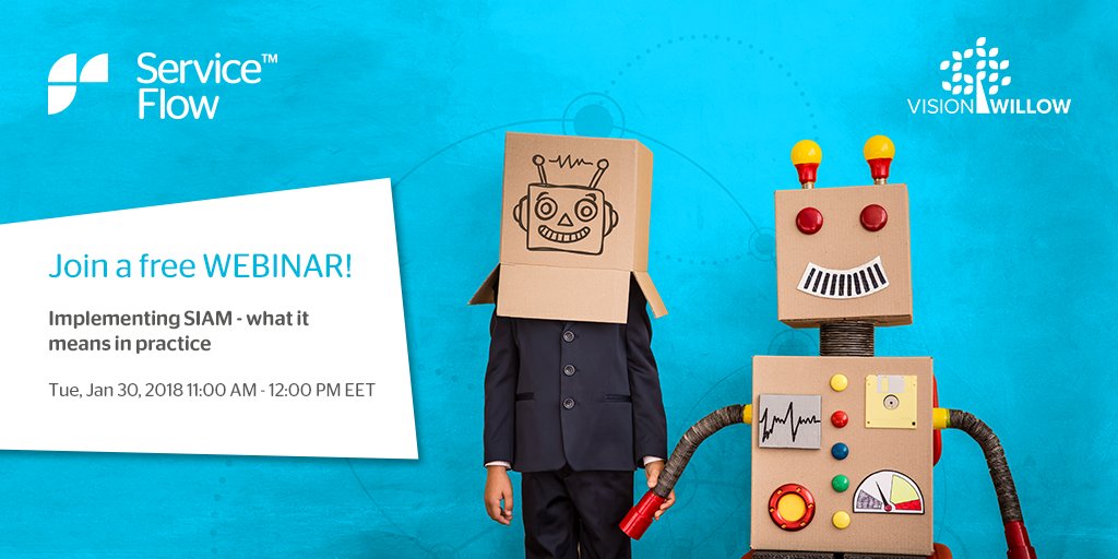 Join our webinar at the end of January! bit.ly/2CeaBm6 #SIAM #ITSM #CIO #servicedesk #outsourcing