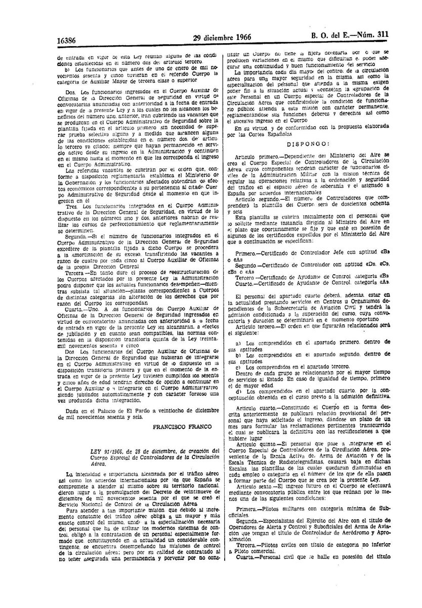 ENAIRE's tweet photo. #taldíacomohoy de 1966 se aprobaba la creación del Cuerpo Especial de Controladores de la Circulación Aérea https://t.co/g83yR6nGsH en @Congreso_Es 📰 📻 ✈️ 🎂 #50AñosControlAéreo + 1

📷 Archivo histórico Centro de Control de @ENAIRE en #Sevilla https://t.co/ylavaPXgtp
