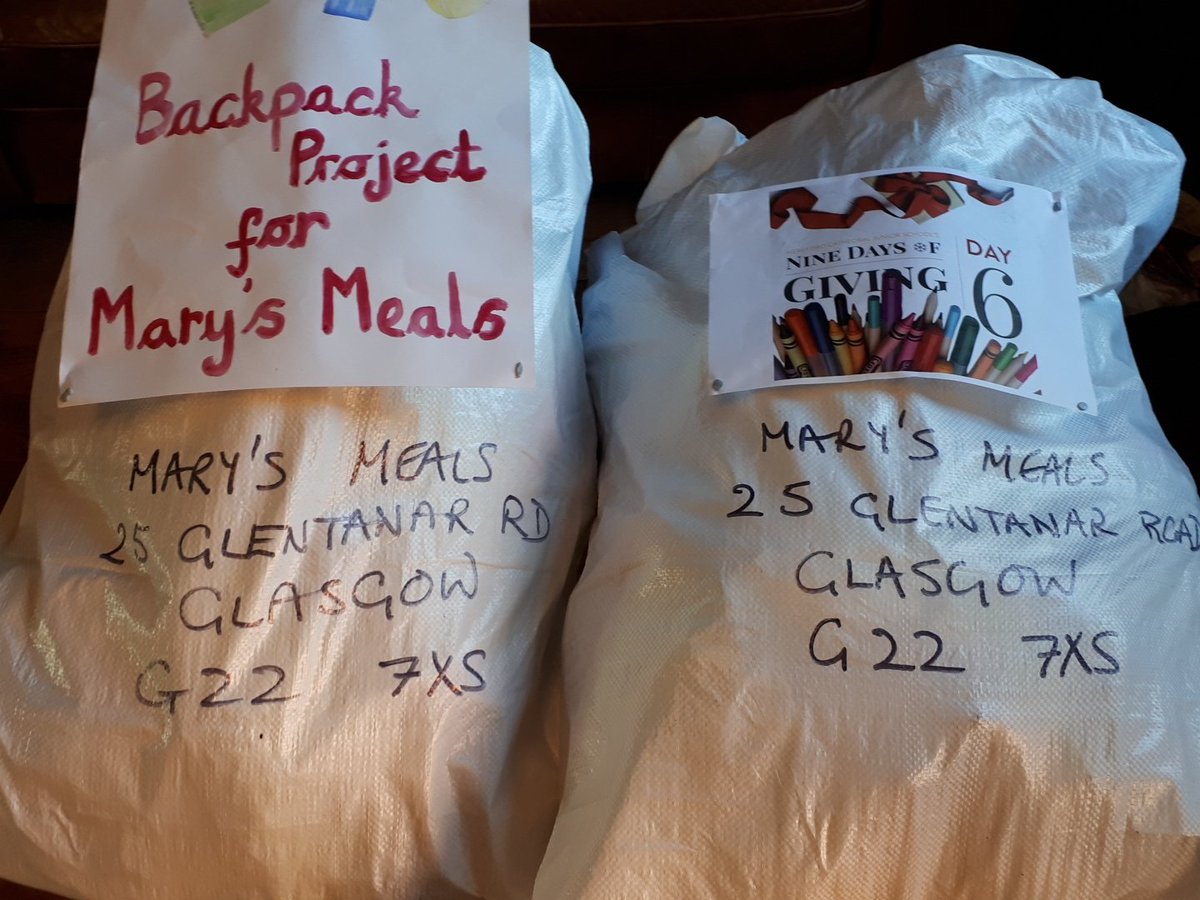 hcjshead's tweet photo. 149 items for @MarysMeals backpacks...all packed and ready for collection #NineDaysOfGiving @Herefordcs1 https://t.co/3n3DBFTmre