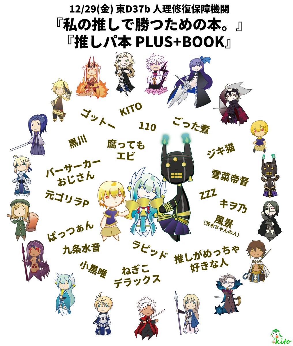 Kito ジュニアがかわいい Twitter પર 総勢19名のマスターによる Fgo熱と面白さが大量の詰まった全32パーティ編成 C93 12 29 金 東d37b 人理修復保障機関 Ogro Fgo 私の推しで勝つための本 推しパ本 Plus Book どちらも宜しくお願いします という