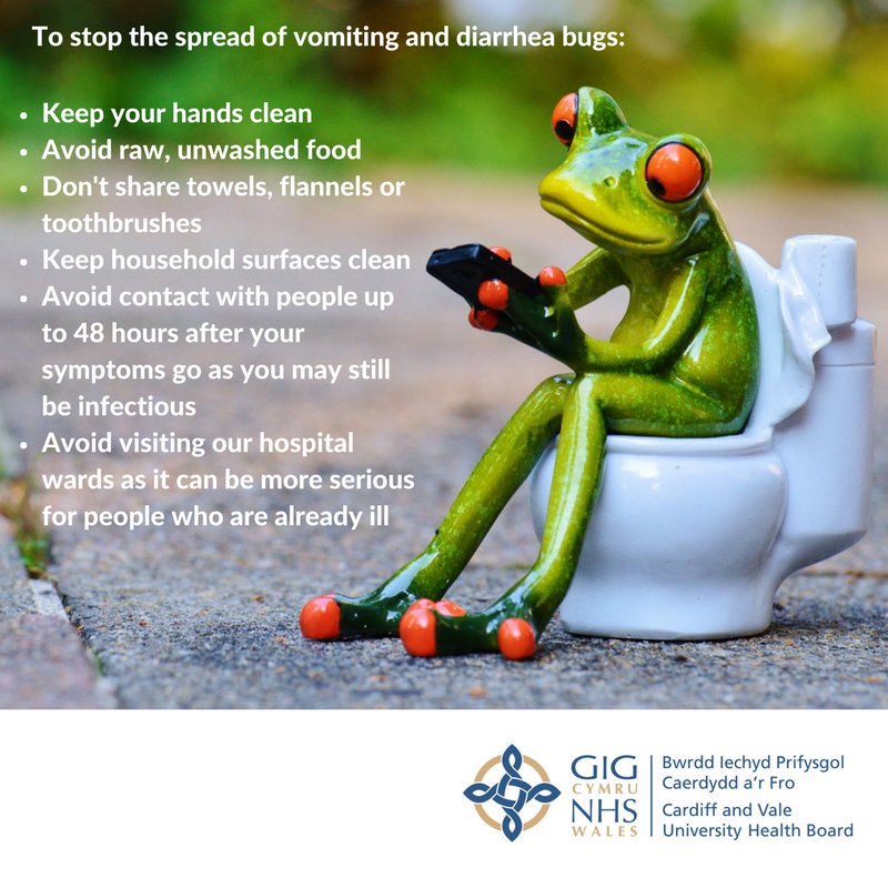 Here is some advice to stop the spread of diarrhea and vomiting #CAVAdvice