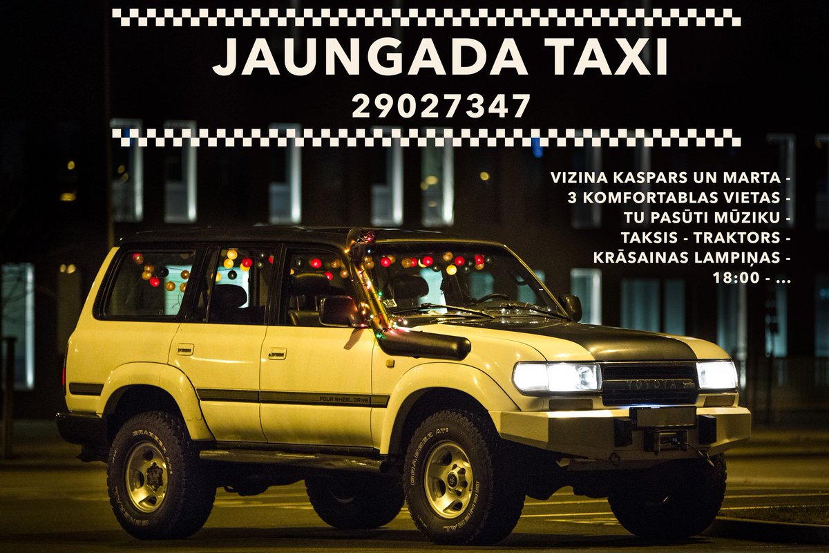 kaspars_tolix's tweet photo. Jaungada naktī būs grūti atrast brīvu taksi, tāpēc piefiksē numuru jau tagad! Dalies ar šo ziņu un 31.12.2017 izlozēsim bezmaksas braucienu Rīgas robežās. 
29027347 https://t.co/PIt2K2duHJ