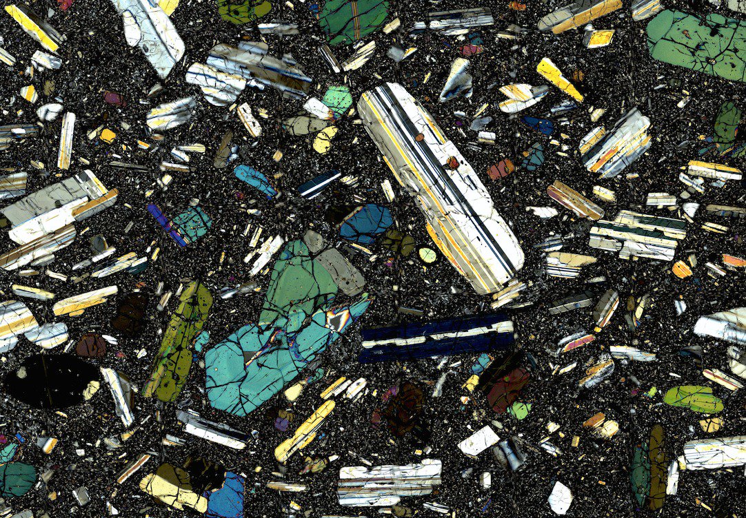 chetan_nathwani's tweet photo. An MSci project favourite, Abanico basaltic andesite from Central Chile #ThinSectionThursday https://t.co/ZXRZqvy7iw