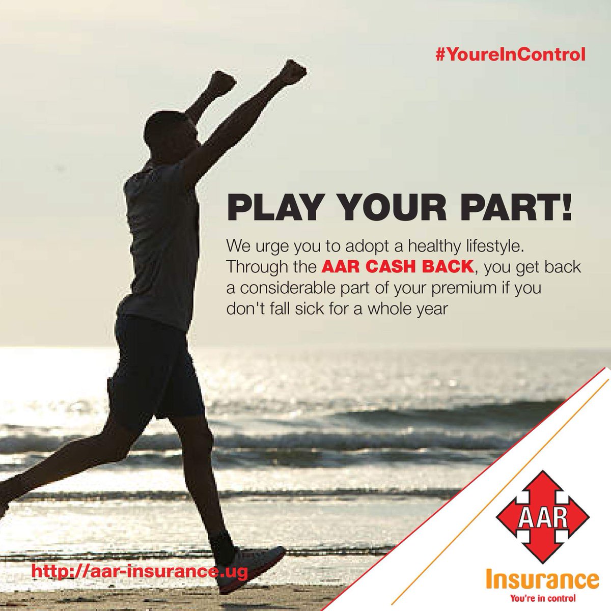 AARInsuranceU's tweet photo. #AARCashBack
AAR Insurance Uganda encourages you to live a healthy lifestyle and if you don't fall sick for a whole year, we give you back a generous part of your premium. Therefore, stay healthy!!!
#YoureInControl https://t.co/pzYQKjlkC0