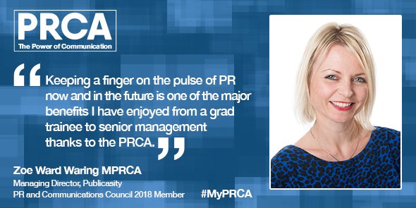 PRCA_HQ's tweet photo. .@zwardwaring has been elected to the PR and Communications Council 2018. Here's what she has to say #MyPRCA https://t.co/nquTdQuivJ