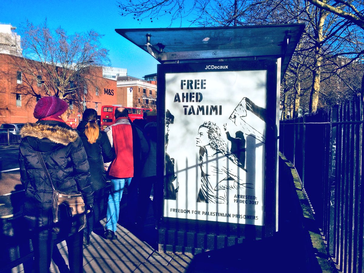 protestencil's tweet photo. Love and rage from London to Nabi Saleh. #FreeAhedTamimi https://t.co/GxvLywHTj6
