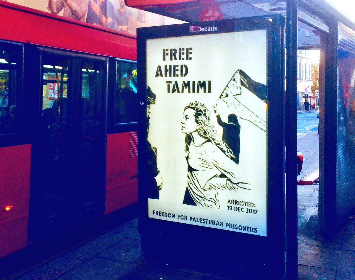 protestencil's tweet photo. Love and rage from London to Nabi Saleh. #FreeAhedTamimi https://t.co/GxvLywHTj6