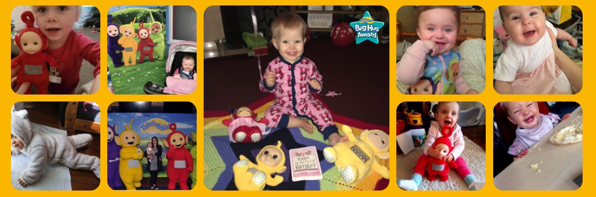 TeletubbiesHQ's tweet photo. Thank you for celebrating 20 year of Big Hugs with us! Have you spotted your little one in our Big Hug Awards Gallery? https://t.co/AuNfnFlbZ2 #Teletubbies20 https://t.co/KdJ2r6WaVg