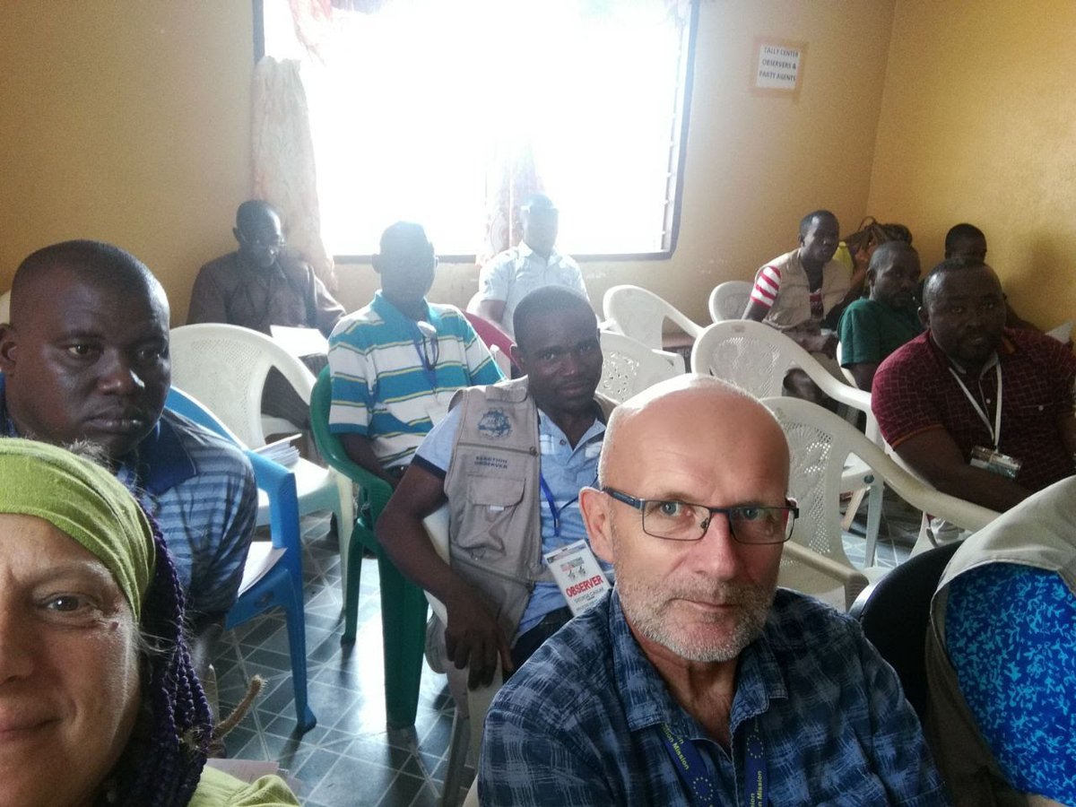 EUEOMLiberia's tweet photo. Work in tally centers in #Liberia is ongoing. Our #EUEOM #election observers are still all over Liberia and observe the #tally process in all tally centers. https://t.co/gjR1ZAEr7l