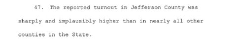 2. In any case, Moore's wrong: Jefferson's turnout relative to 2016 high, yes, but very much in line with counties with significantly Af-Am pop. See:  https://twitter.com/Taniel/status/940804429086945281He invented Jefferson's exceptionality bc only county in list above big enough for him to claim fraud.