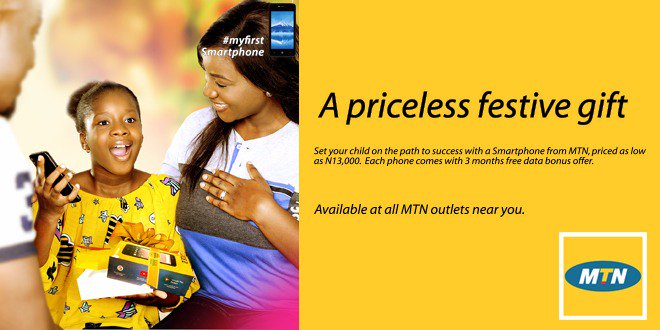 MTNNG's tweet photo. Make this season extra special for your child. Gift him/her a Freetel Ice 2 Smartphone and set them on a path of success. #myFirstSmartphone https://t.co/a2SOgqrvKC
