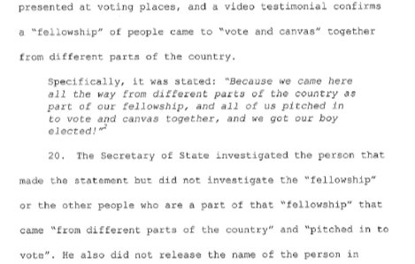 8. As evidence for out-of-staters voting, Moore cites a YouTube video the right has seized on where a Jones supporter says the following. SoS already investigated video... & discovered man who said this was an Alabama resident. But that's not enough for Moore.