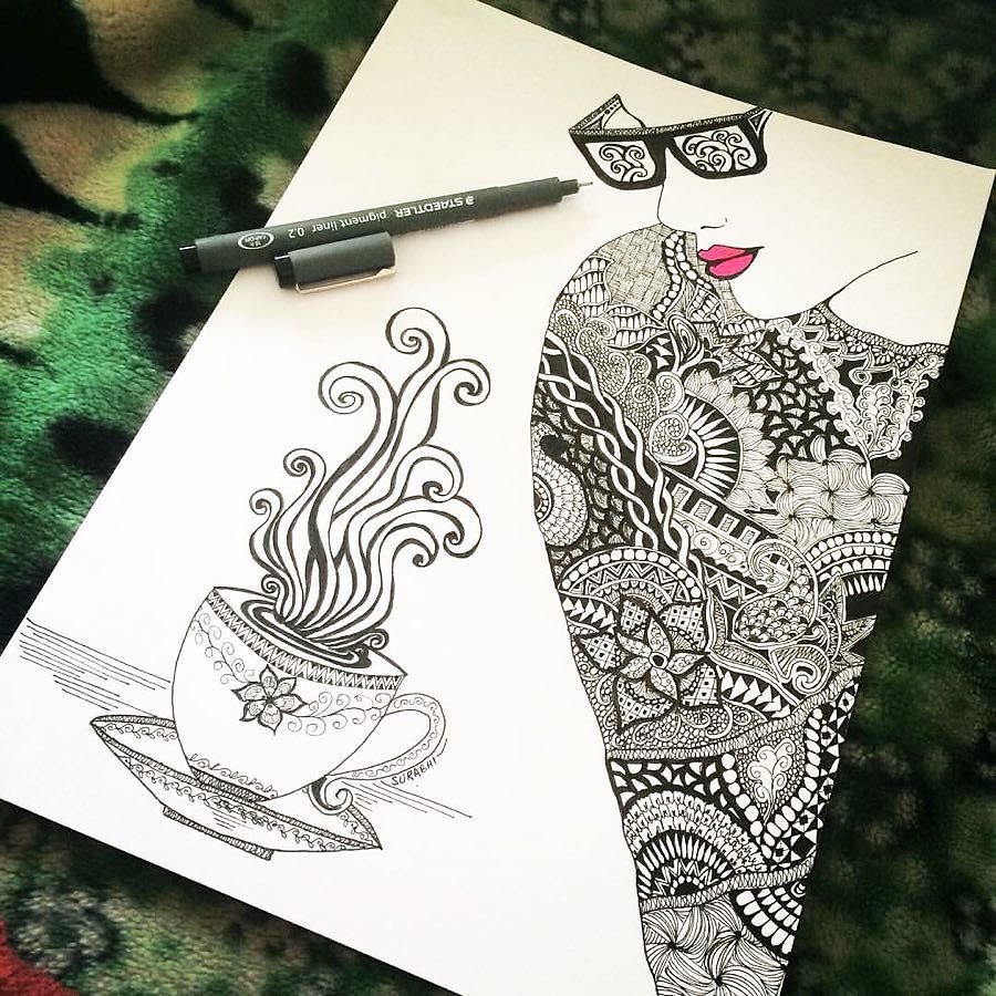 surabhikuthiala's tweet photo. A hot hot drawing for this wintry night☕️ .
.
.
.
.
.
#mandala #repost #intrikateink #doodleart #doodle #zenart #zentangle #zentangleart #penart #penandink #illustration #art #artist #arttherapy #coloringbook #coloringforadults #love #artjournal #dr… https://t.co/bI5tJP7NVg https://t.co/fmPeuHFiql