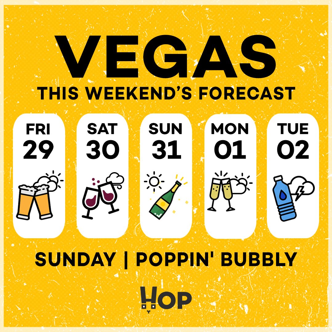 This weekend’s forecast: 100% drunk.