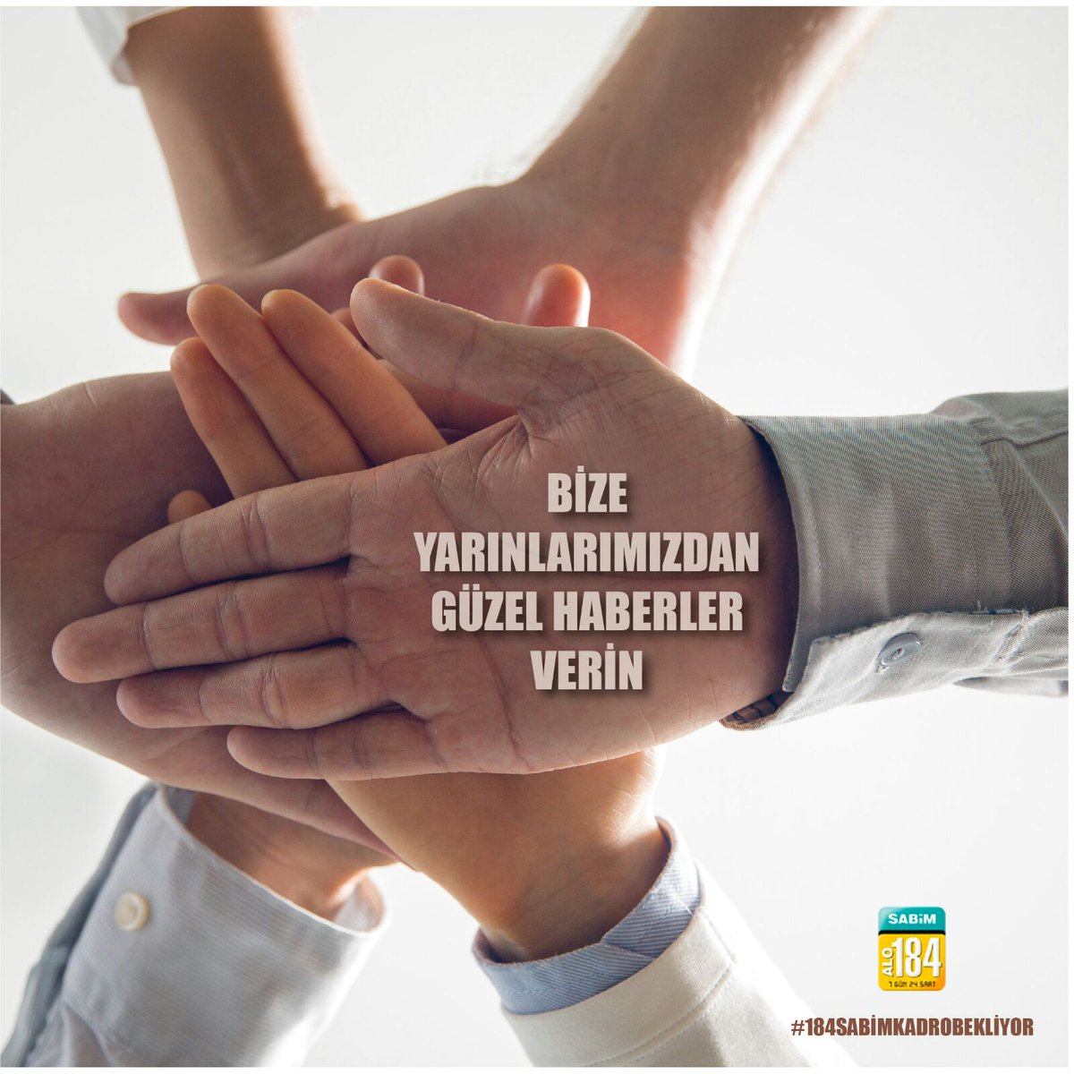 Vatandaşın umudu tükendiğinde bizler hep yanlarında olduk, bizler hala umutluyuz, yanımızda olmanızı bekliyoruz..

#184sabimkadrobekliyor 
<a href="/tcbestepe/">T.C. Cumhurbaşkanlığı</a> <a href="/TC_Basbakan/">TC Başbakanlık</a> <a href="/saglikbakanligi/">T.C. Sağlık Bakanlığı</a> <a href="/sbsggm/">Sağlığın Geliştirilmesi</a>