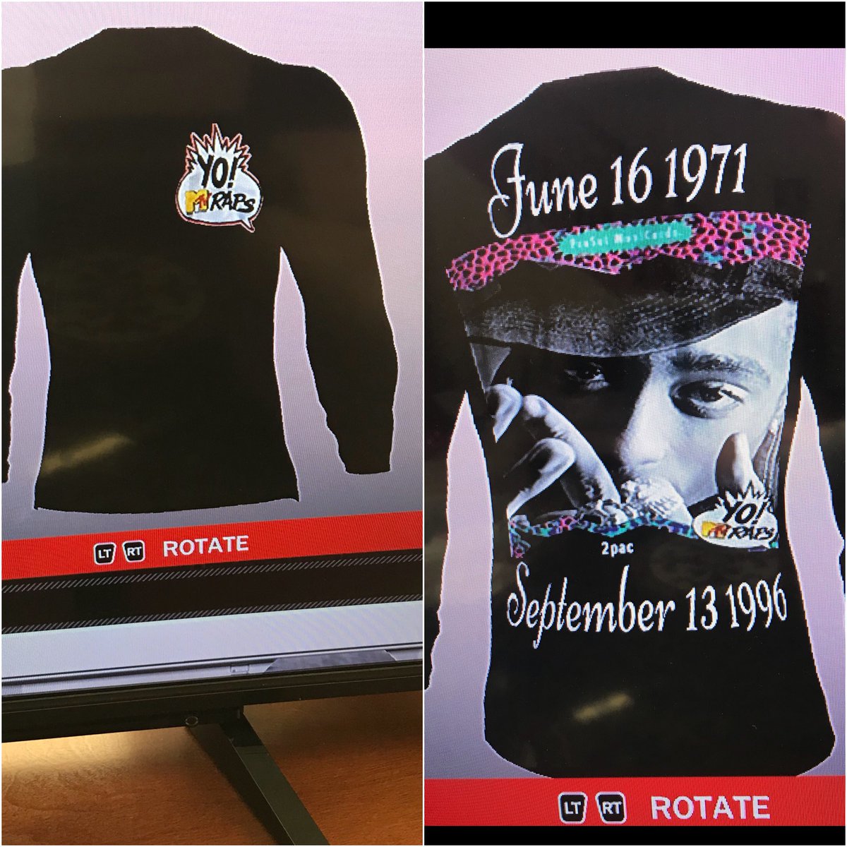 Bombard860's tweet photo. @2KShirtPromos @2KShirts @Ronnie2K @NBA2K please help to get this shirt votes, shirt name - Yo MTV Raps Tupac  #NBA2K18 #2kcustomtee #2kVote #XboxOne #YoMtvRaps #Tupac #GamerTag Knicksand49ers https://t.co/W0QwxHCKNG
