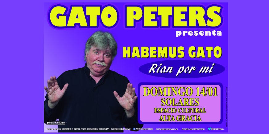 14/01 21.30hs <a href="/GatoPeters/">Gato Peters</a> Habemus Gato Rian por Mi en <a href="/salasolares/">Espacio Solares</a> - bit.ly/2BPTdkc