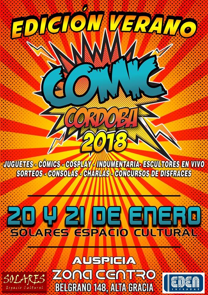 20 y 21 de Enero 17hs Comic Cordoba 2018 en <a href="/salasolares/">Espacio Solares</a> - bit.ly/2C4evim