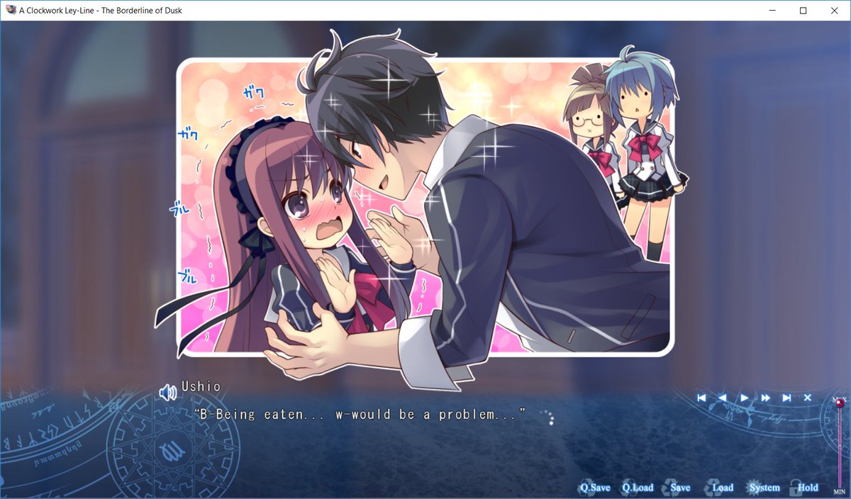 Eroyama91's tweet photo. Flustered Ushio is too cute
#AClockworkLeyLine https://t.co/12nKqzA0MN