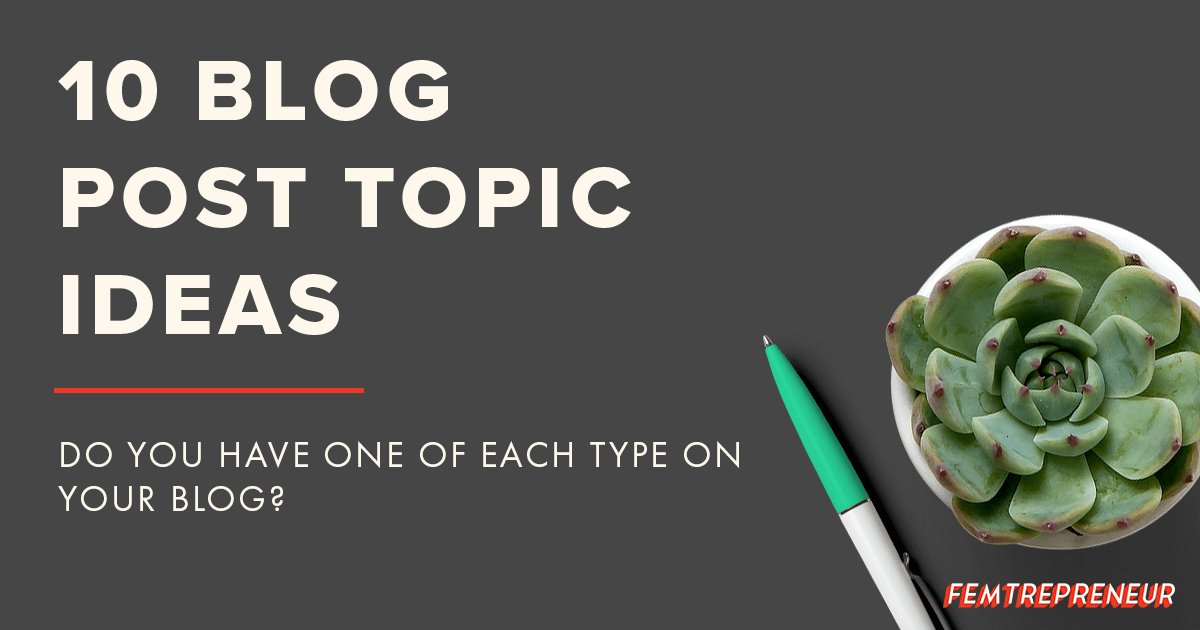 Do you have each of these types of blog posts on your blog? Check out this episode of #thefemshow and find out! >> thefemshow.com/49