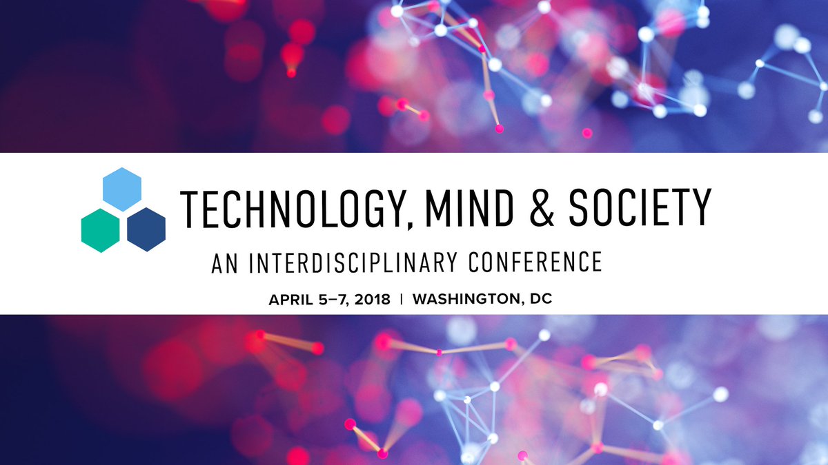 APA's tweet photo. Join us at the Technology, Mind & Society (TMS) conference to learn about the latest advances in research, technology design, and the broader implications of this area of study. Coming to Washington, DC in April 2018 - register today! #APATech2018 https://t.co/a5DZ7QsidI https://t.co/w5NNiNUvPl
