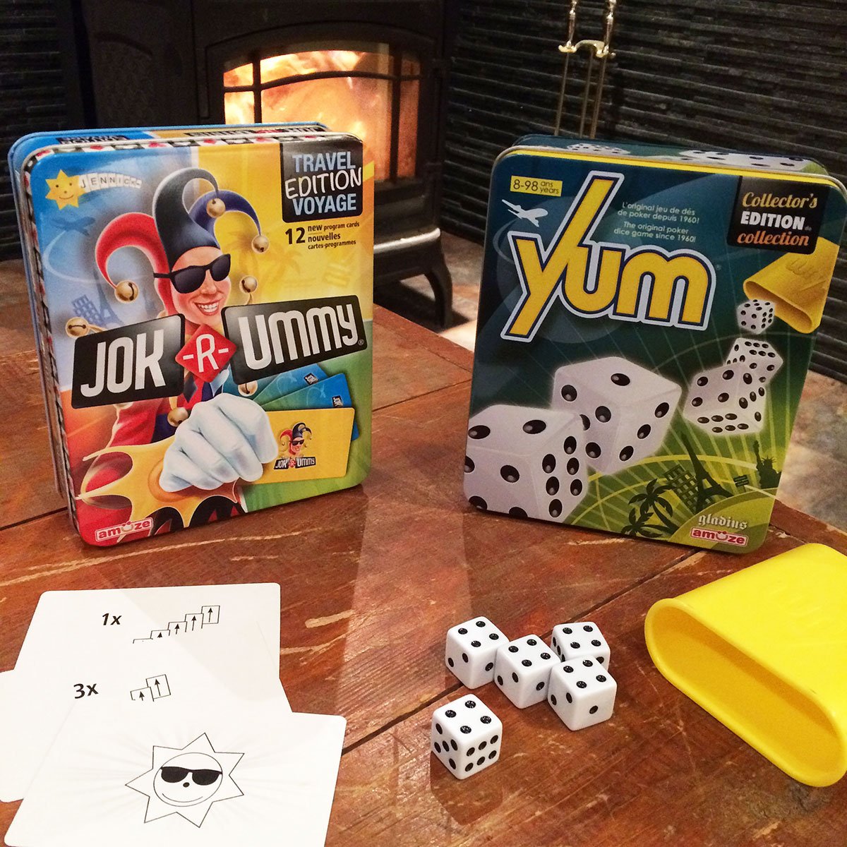 Une journée au chalet! Profitez-en pour apporter les jeux Jok-R-ummy - Édition voyage et le Yum - Édition de Collection!