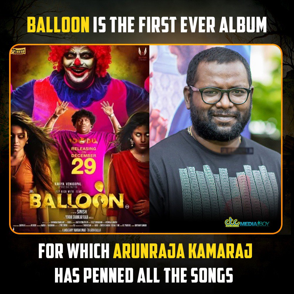 SurendharMK's tweet photo. #BalloonFromTomorrow
#BalloonSnippets
A deserving one for @Arunrajakamaraj, a solid hit machine when it comes to his lyricist side. https://t.co/cLWYOxuLJn