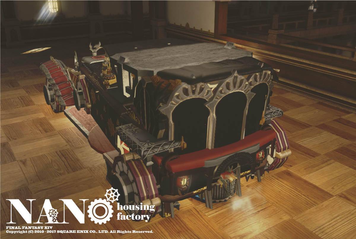 PietaNano's tweet photo. #FF14 #FF14ハウジング #NANOhousingfactory
【クラシックカー】

V8エンジン搭載車。

気づいたら家具150個の集合体に･･･
4枚目がエンジンルーム。 https://t.co/GcKnWRmlK0