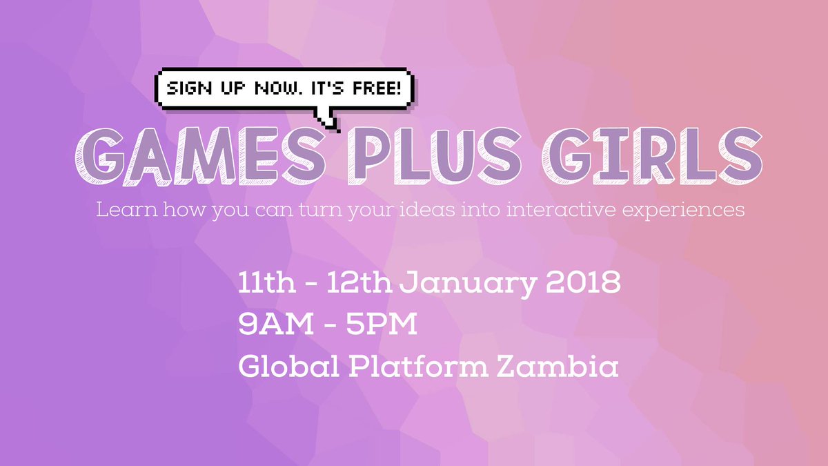 UbongoGameLab's tweet photo. Two more weeks till our #GamesPlusGirls bootcamp with @AsikanaNetwork and @G_E_M17

Ladies in #Lusaka #Zambia interested in creative storytelling or #gamedev sign up now! No experience required and absolutely free. 

https://t.co/lVQ0MYrpMq https://t.co/dRMzJT6UND
