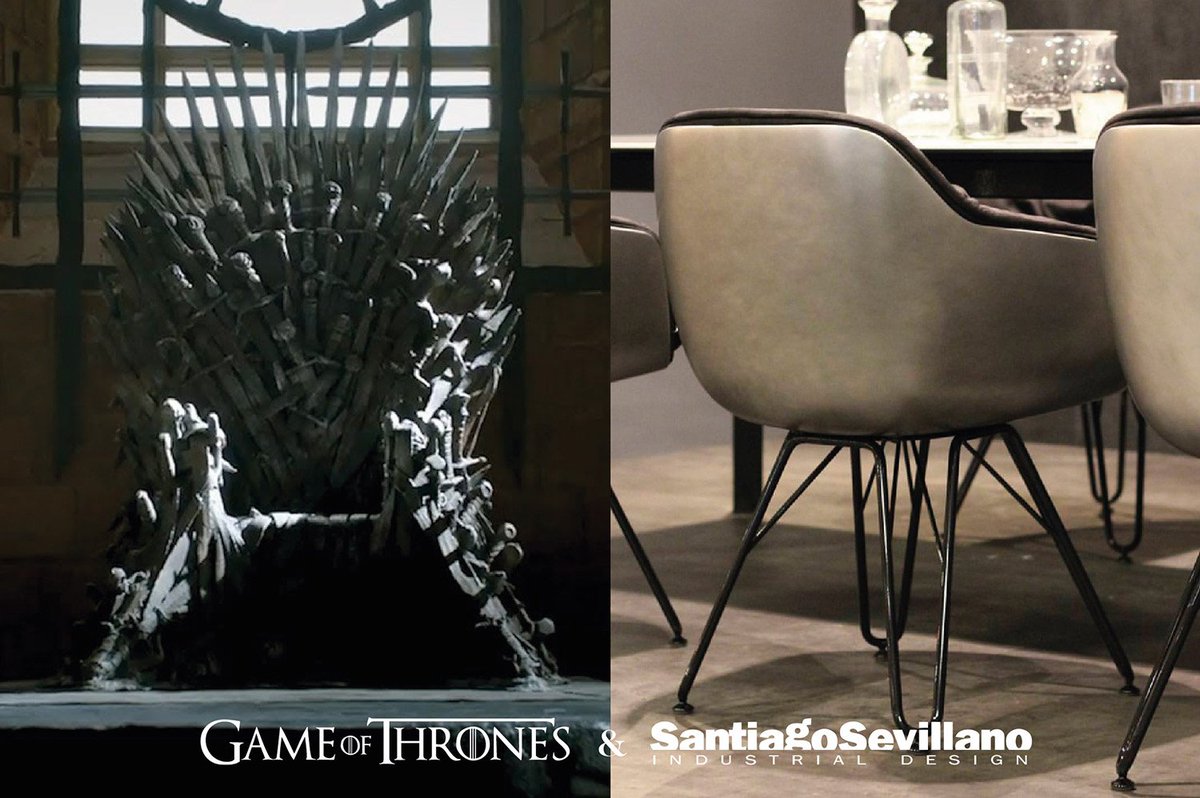 As fans of <a href="/GameOfThrones/">Game of Thrones</a>, we are pleased to announce that in the last season, HBO has decided to replace the desired iron throne with our Lap chair of Mobliberica thanks to the new metallic finish of the seat. Long may she reign!!