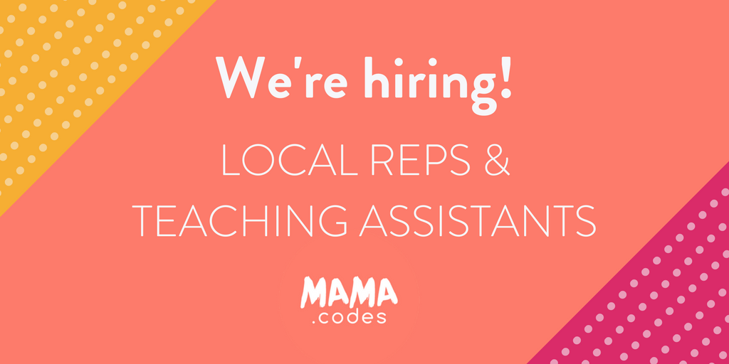 MamaCodes's tweet photo. Looking for a new start in 2018? We’re hiring for #LocalReps & #teachingassistants to spread our vision of creative, inclusive coding ⏰Apps due 5 Jan 2018!
📲https://t.co/uy40bRpKoM
🏡 #peckhamresident #crouchenders #se22 #se23 #BalhamLife #Chiswickbuzz
#recruiting #2018goals https://t.co/BjiUxFfSoV