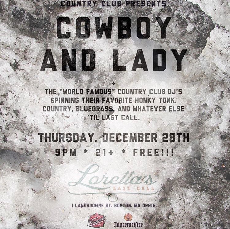A recent study shows, Jager is 5x more effective at protecting you from the cold than a jacket. We happen to have gallons of the stuff on hand <a href="/LorettasTweetin/">Loretta's Last Call</a> for the last Country Club of 2017. In case that isn’t enough, we’ve got Cowboy &amp; Lady on stand by to help thaw you out.
