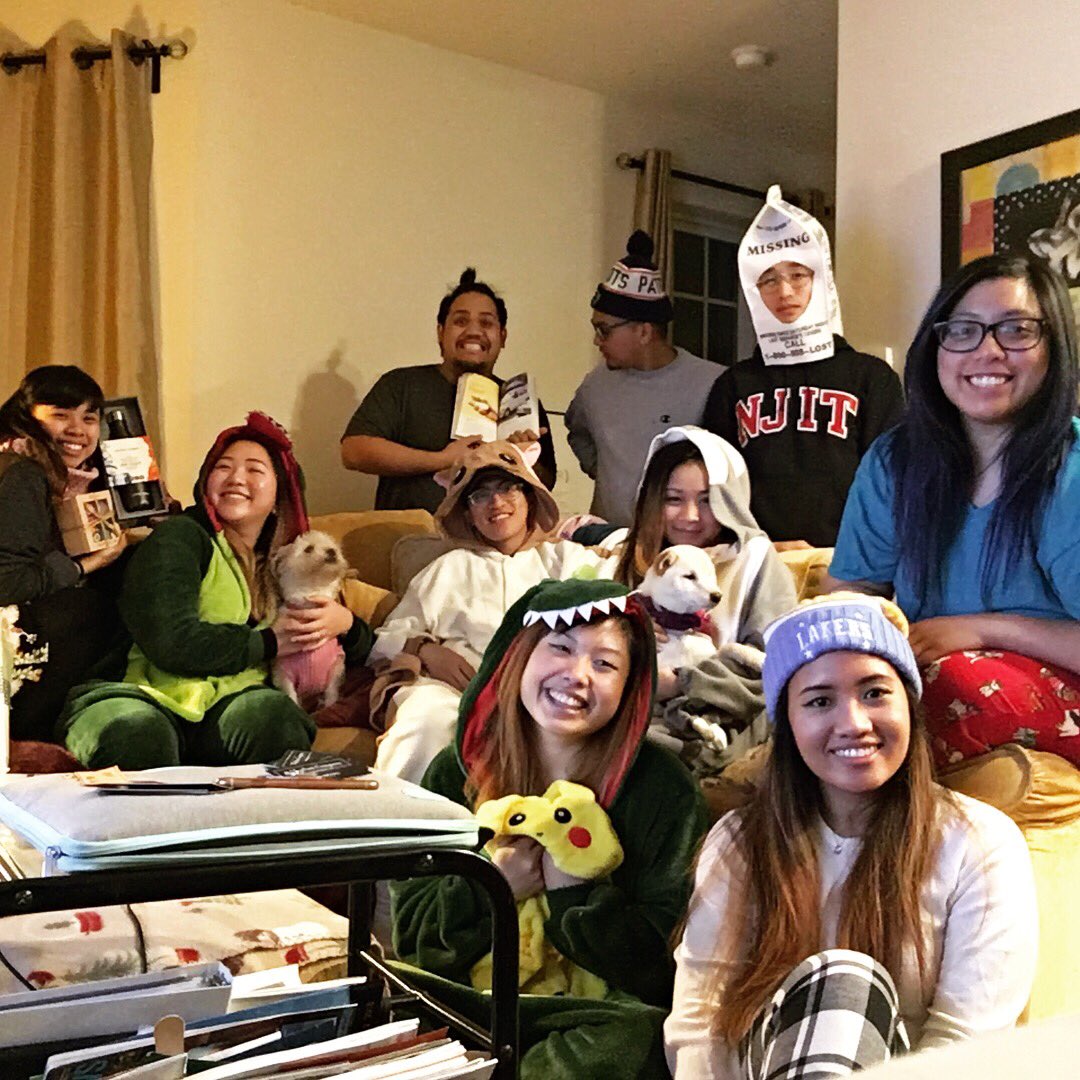 ARhythmCo's tweet photo. Last night was our annual onesie/pajama Christmas party (missing a couple of heads)! 🎄🎁🎅🏼
_
We hope you all had a wonderful holiday!! We can’t wait to see what’s in store for the new year – through dance and outside endeavors! 🐺🤘🏼  #ARCmas #wolfpack https://t.co/GhMFrAuw5h