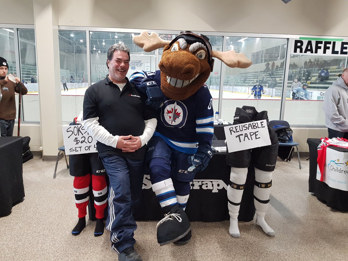 sokstraps's tweet photo. Mickey Moose rockin' SokStraps! #hockey #sokstraps https://t.co/PvKB26FdPv