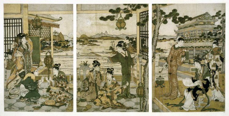 SexInHistory's tweet photo. Japan. Kitagawa Utamaro (x-1806). Feast in a Chinese house of courtesans. 1790  #sex #art #history #nude #erotic https://t.co/SimSnMKZqP