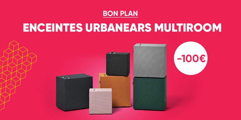 Fnac's tweet photo. HIGH TECH 🎚 | C'est le moment de monter le son avec les enceintes @Urbanears ! Bénéficiez de 100€ de remise sur les gammes #Stammen et #Baggen 😃
>>https://t.co/2iFf4ToYvU https://t.co/iACB9Fe6Yl