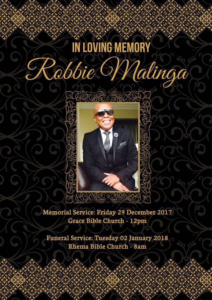 ConnieMotshumi's tweet image. Our hearts are still heavy at your passing Robbie. Knowing you, you’d want us to celebrate your life! 💔🙏🏾 #RipRobbieMalinga