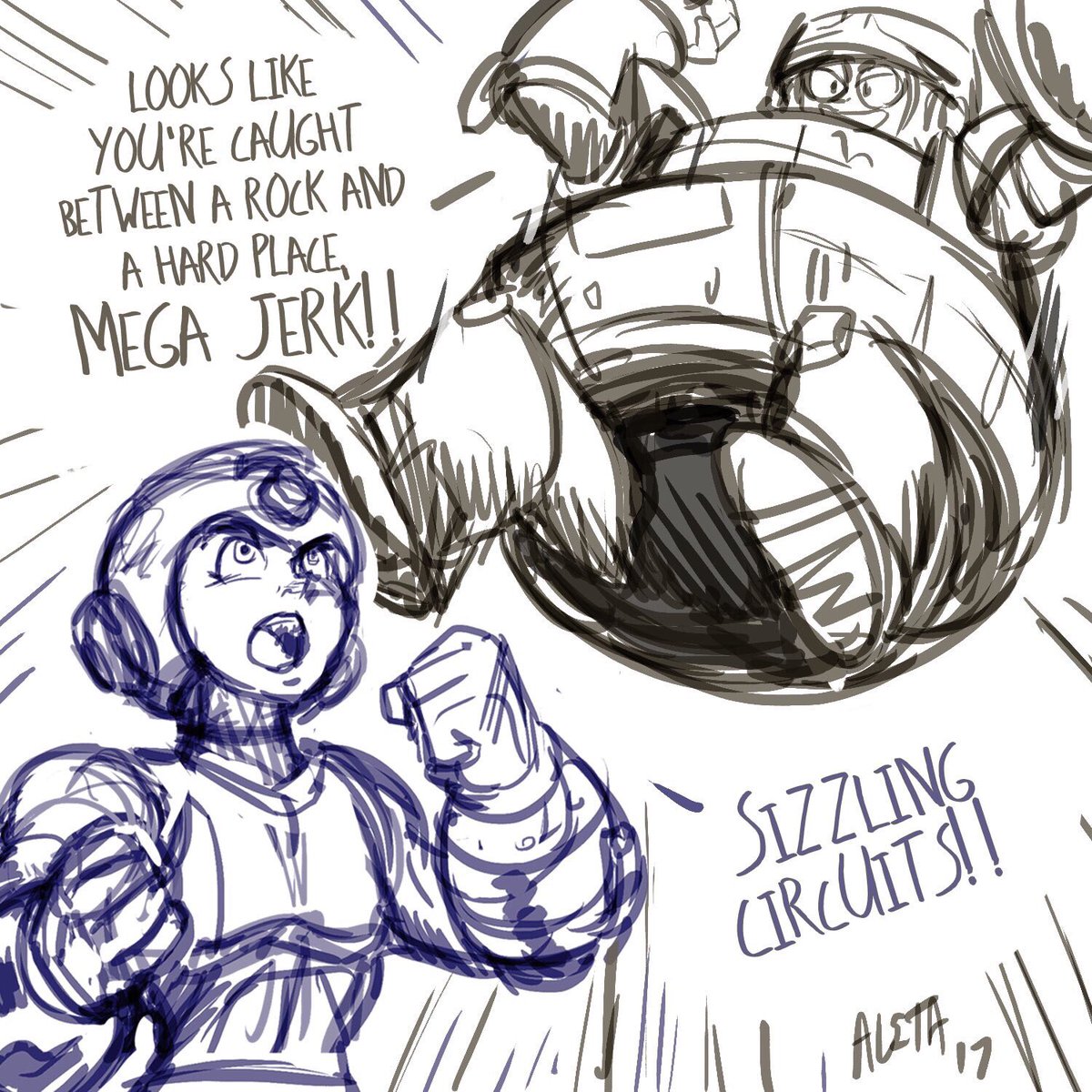 Mega Manathon Here Is Some Amazing Fan Art By Gao Gai Andy He Said What If Brick Man Appeared In The Megaman Cartoon Series From The 90s Second Try Is